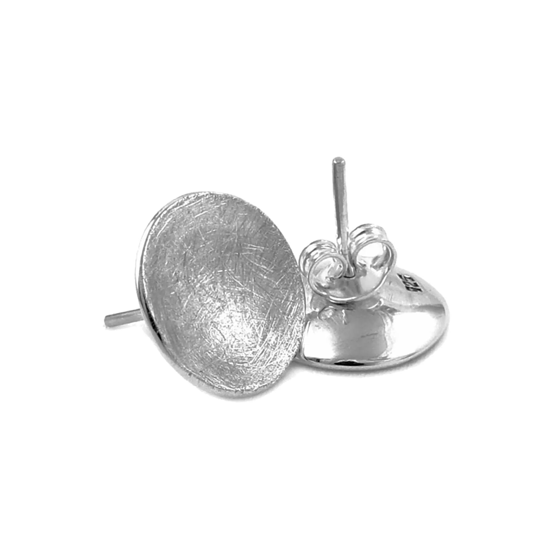 Brushed Satin Sterling Silver Earrings