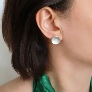 Brushed Satin Sterling Silver Earrings