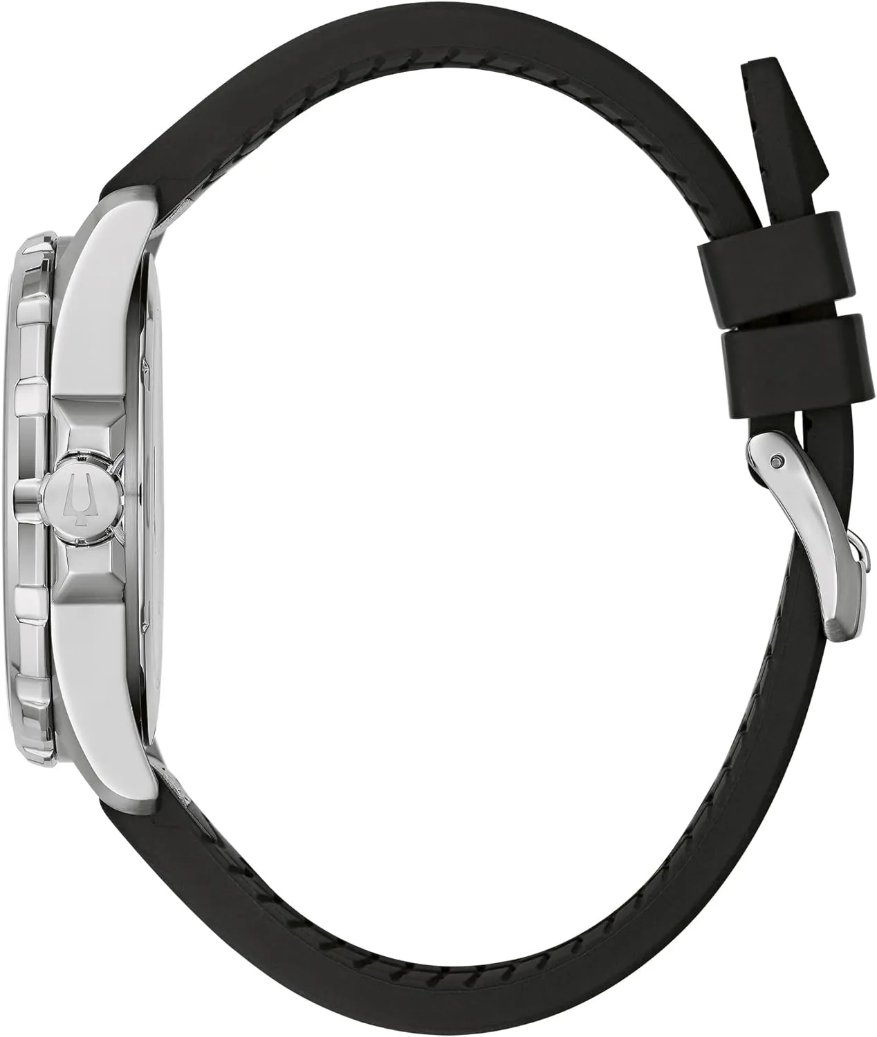 Bulova Men's Marine Star Quartz Silver Stainless Steel Watch, Leather and Silicone Strap, 100M Water Resistant, 43mm