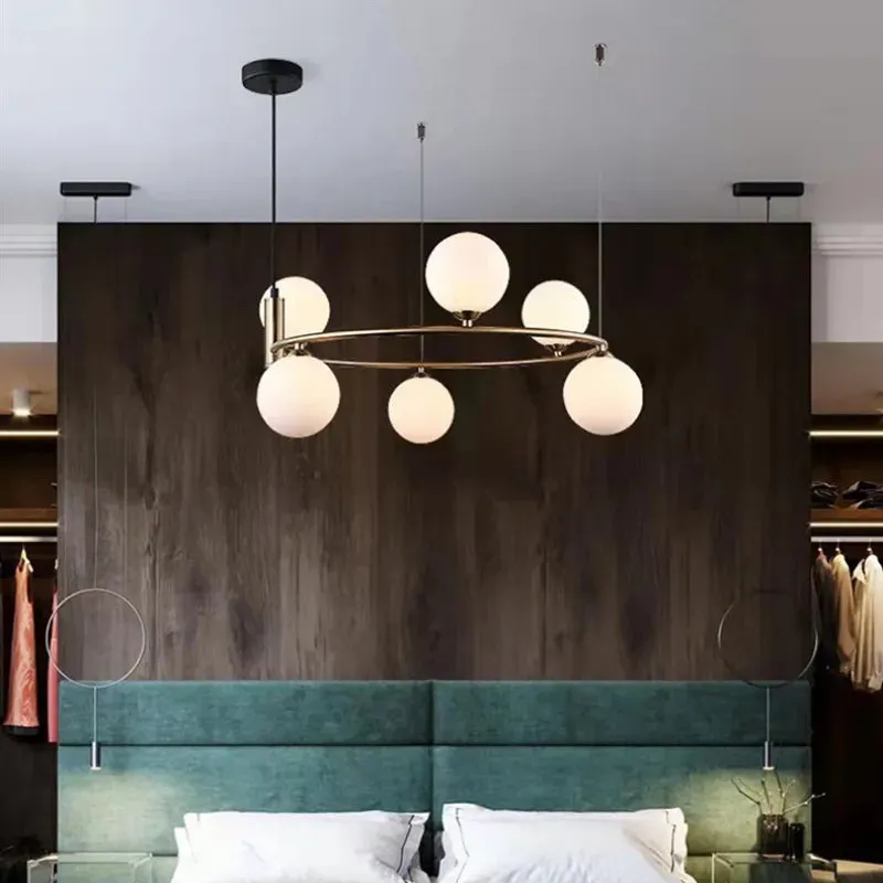 Carrillo - White Frosted Glass Hanging Modern Ceiling Light