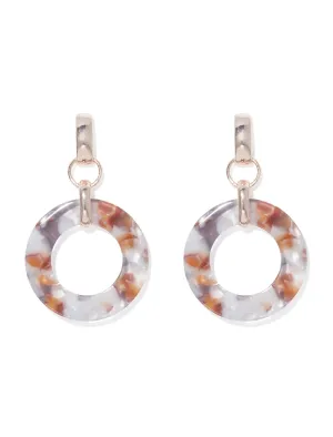 Casey Resin Circle Drop Earrings