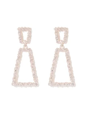 Cass Textured Thin Trapeze Drop Earrings