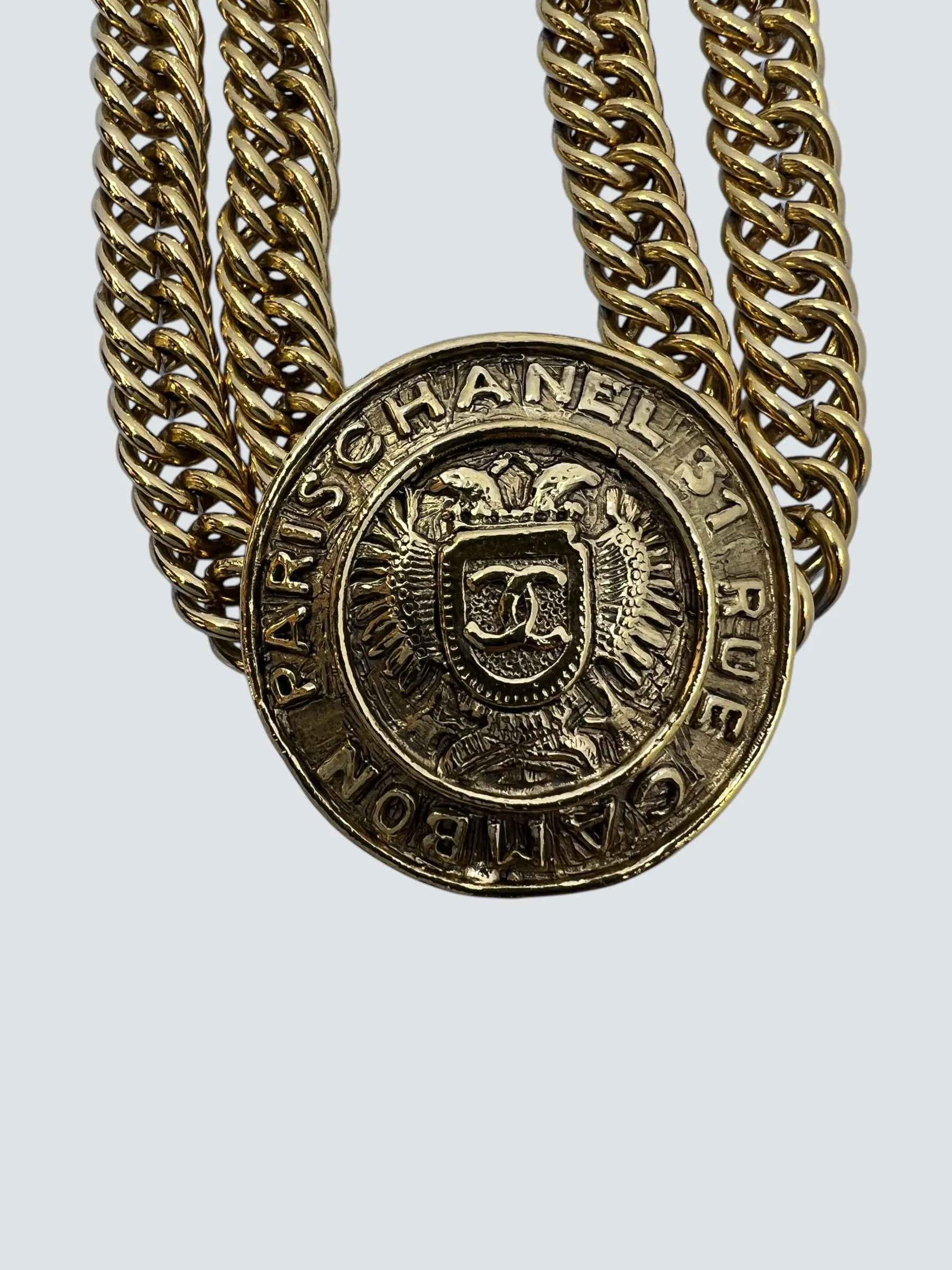 Chanel Goldtone Choker Necklace
