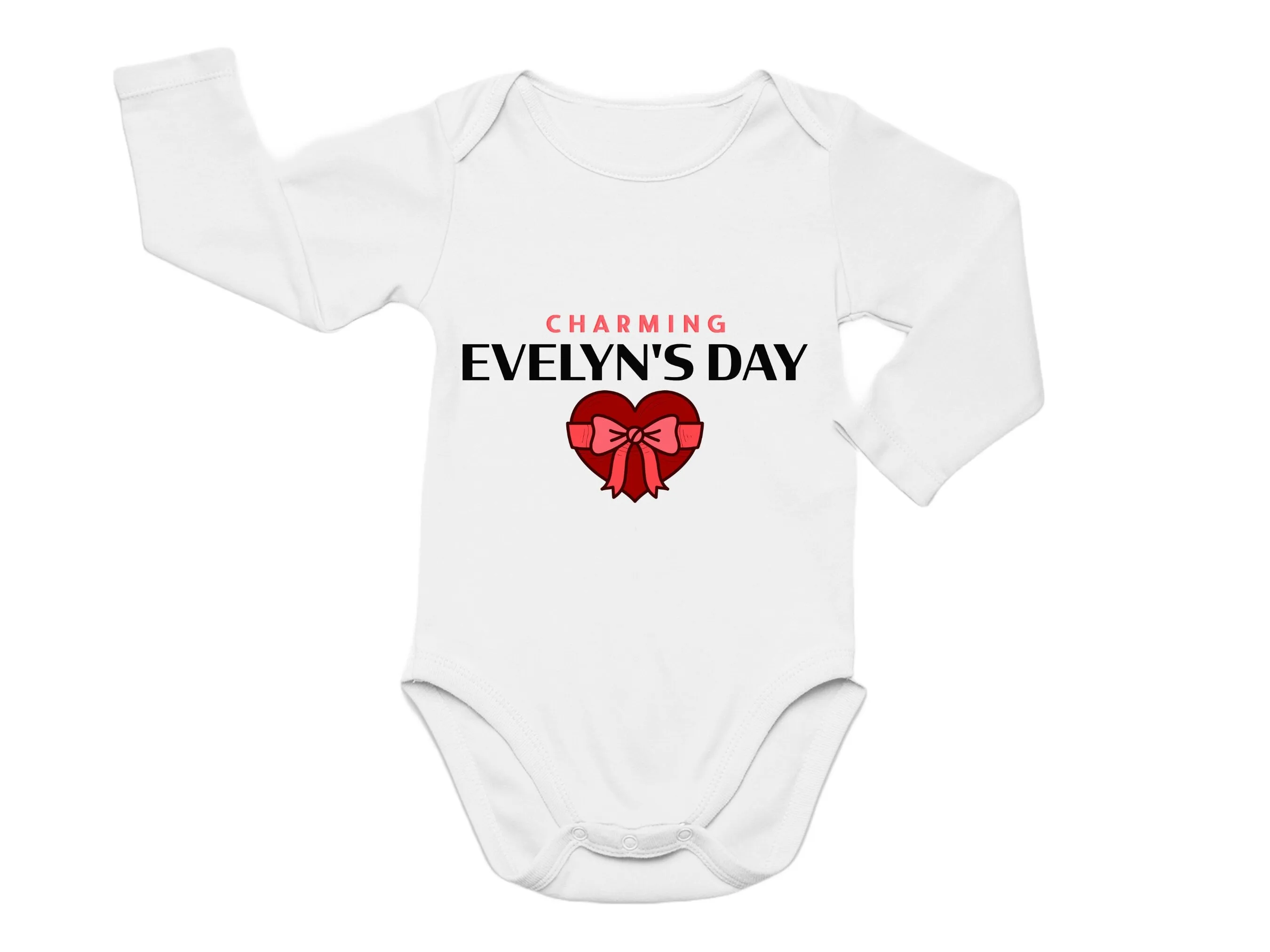 Charming Day Custom Short Sleeve Girls Bodysuit for 1st Birthday