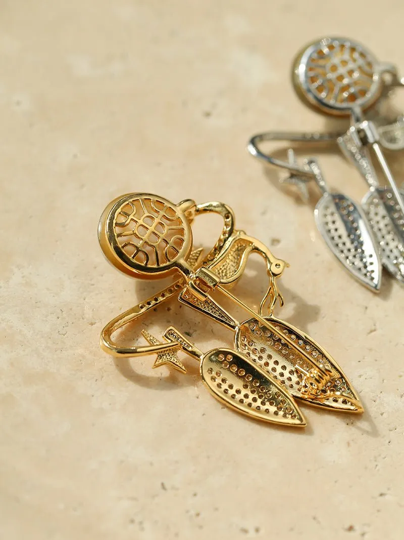 Christmas Deer Seawater Mapei Pearl Brooch