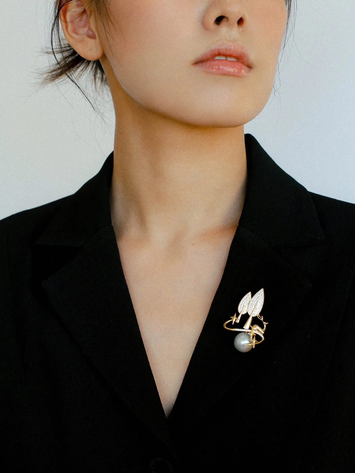 Christmas Deer Seawater Mapei Pearl Brooch