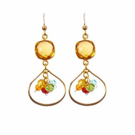 Colorful Amelia Petal Earrings