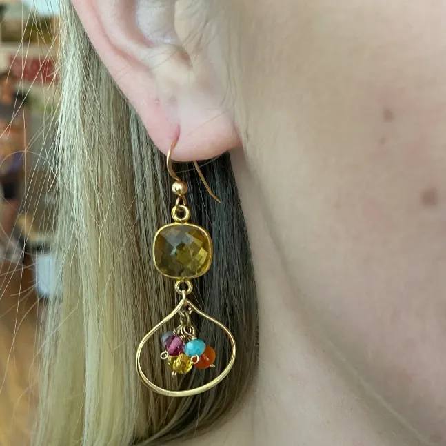 Colorful Amelia Petal Earrings