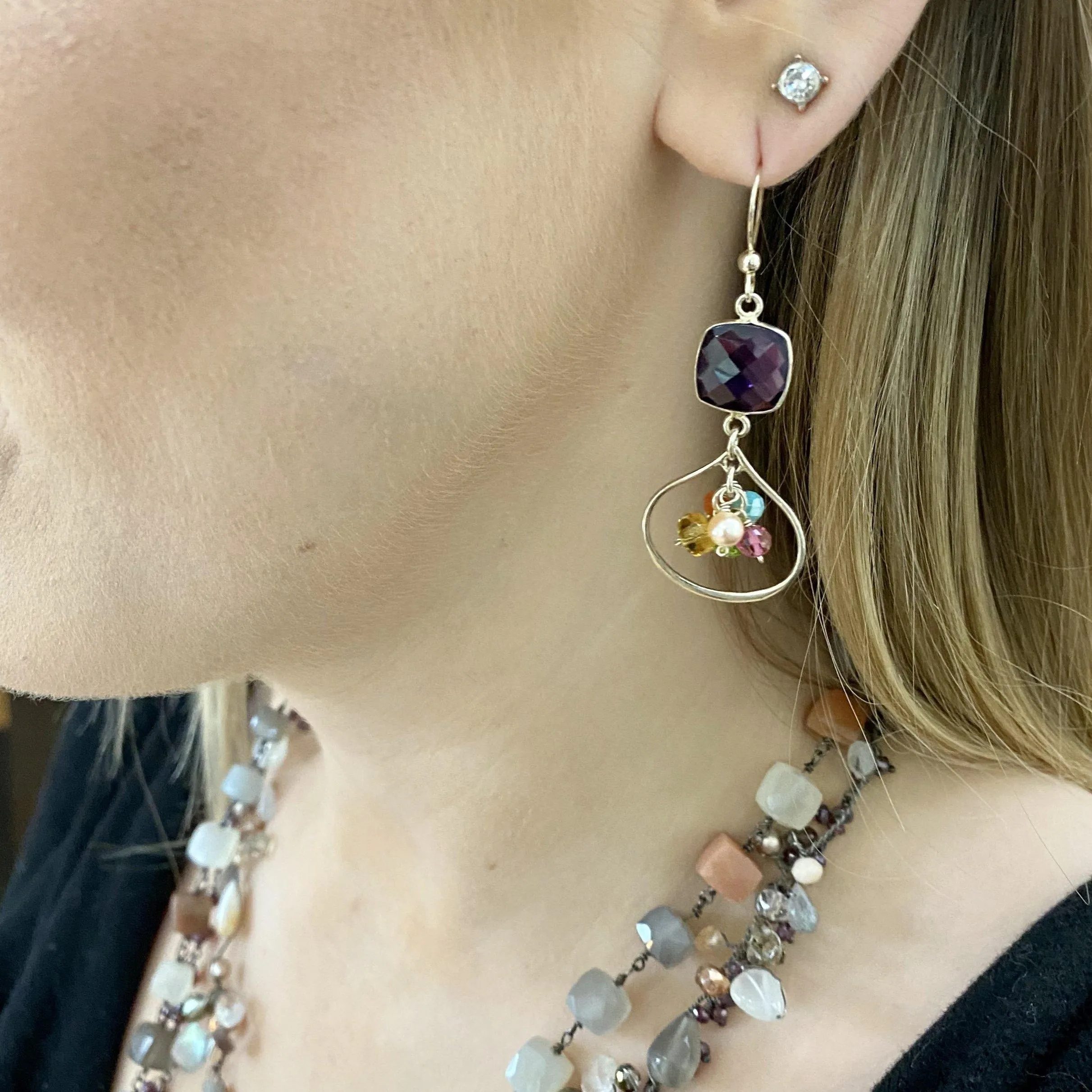 Colorful Amelia Petal Earrings