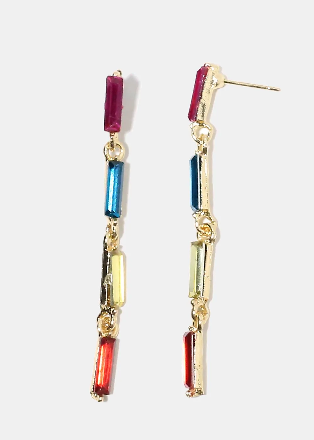 Colorful Gemstone Dangle Earrings