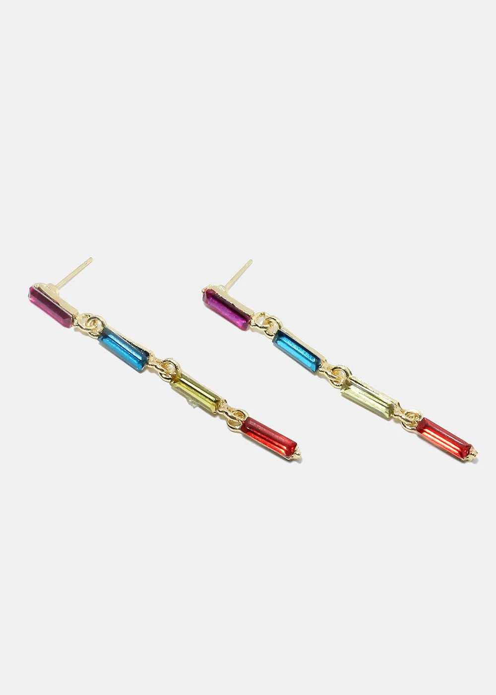 Colorful Gemstone Dangle Earrings