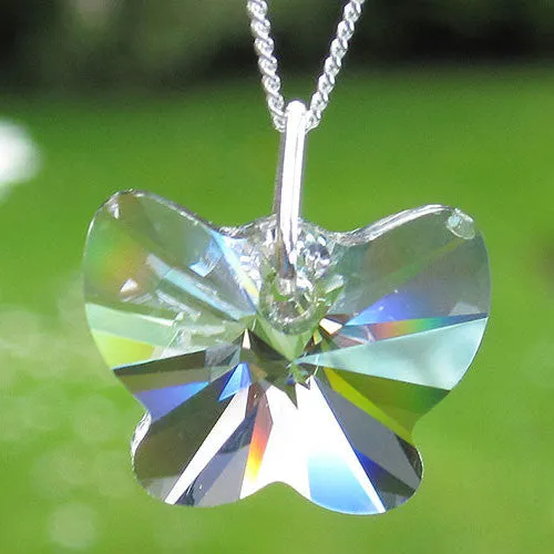 Crystal Ice Butterfly Pendant
