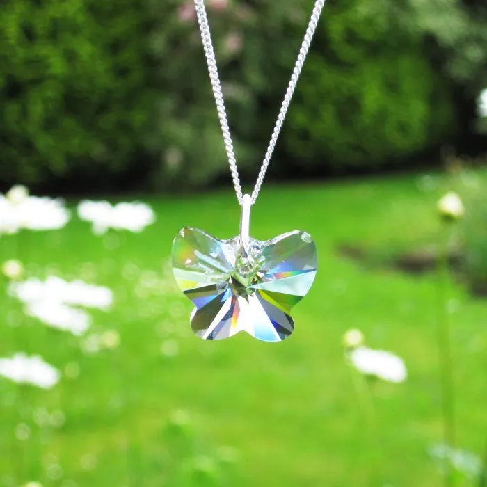Crystal Ice Butterfly Pendant