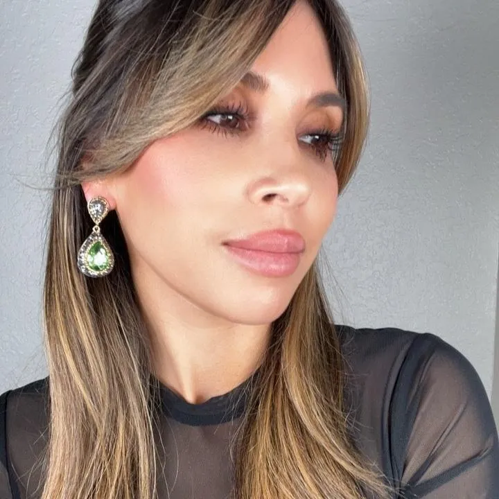 Cubic & Crystal Drop Earrings