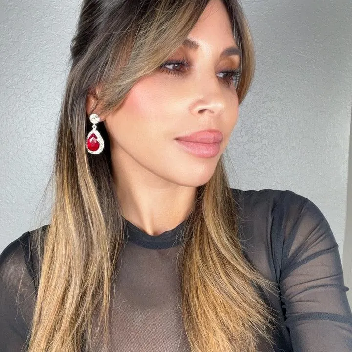 Cubic & Crystal Drop Earrings