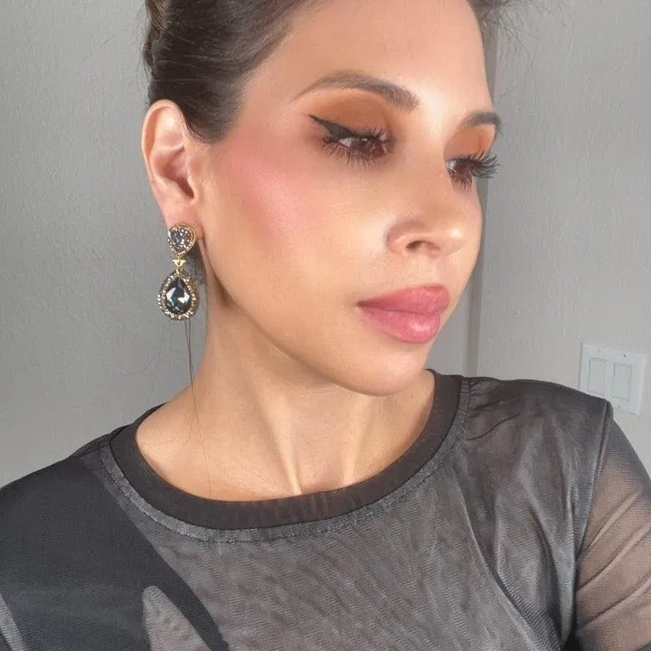Cubic & Crystal Drop Earrings