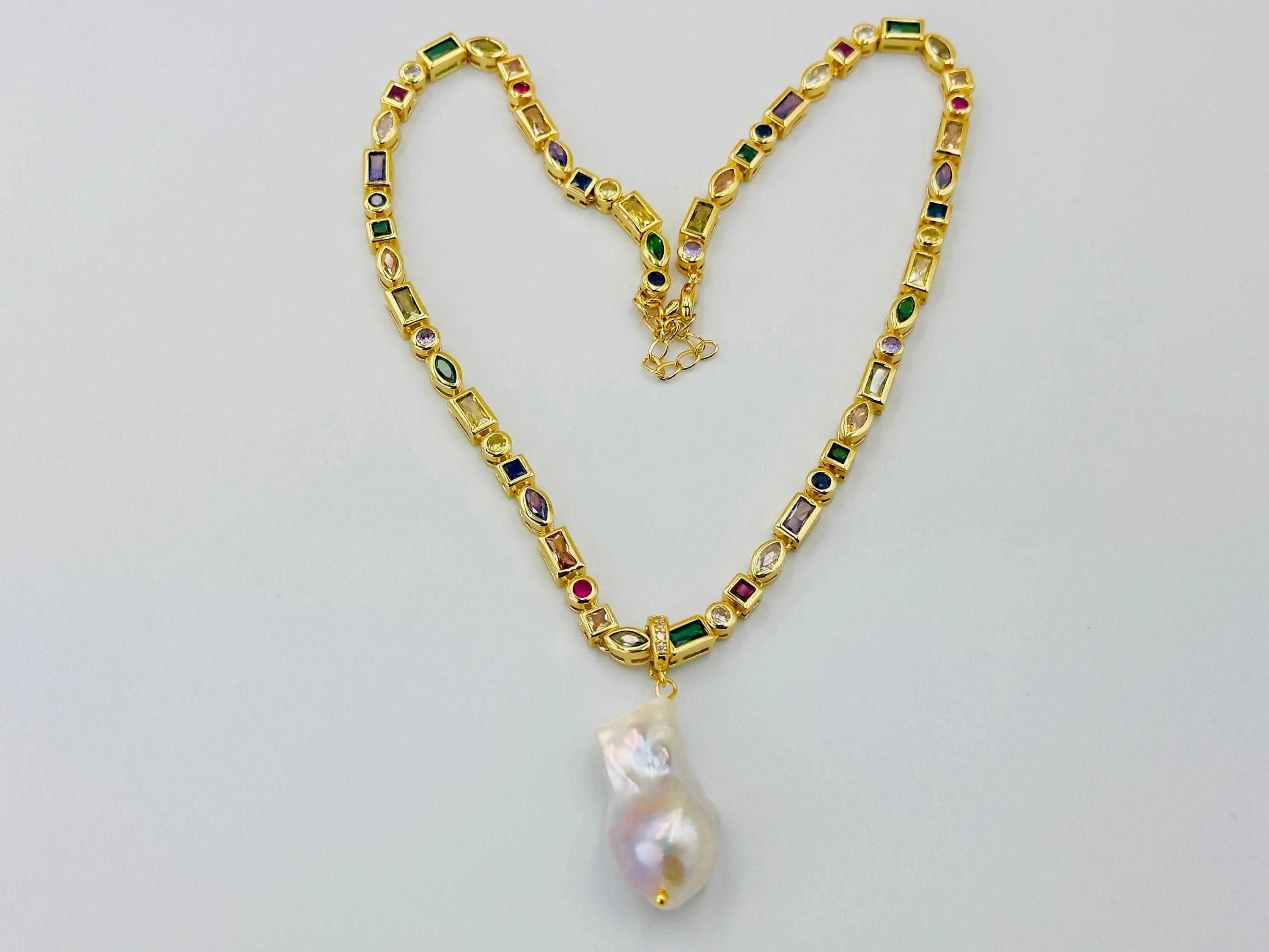 Cultured White Baroque Pearl Pendant