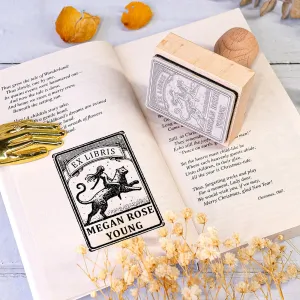 Custom Character Series Book Wooden Rubber Stamps (8 Designs)