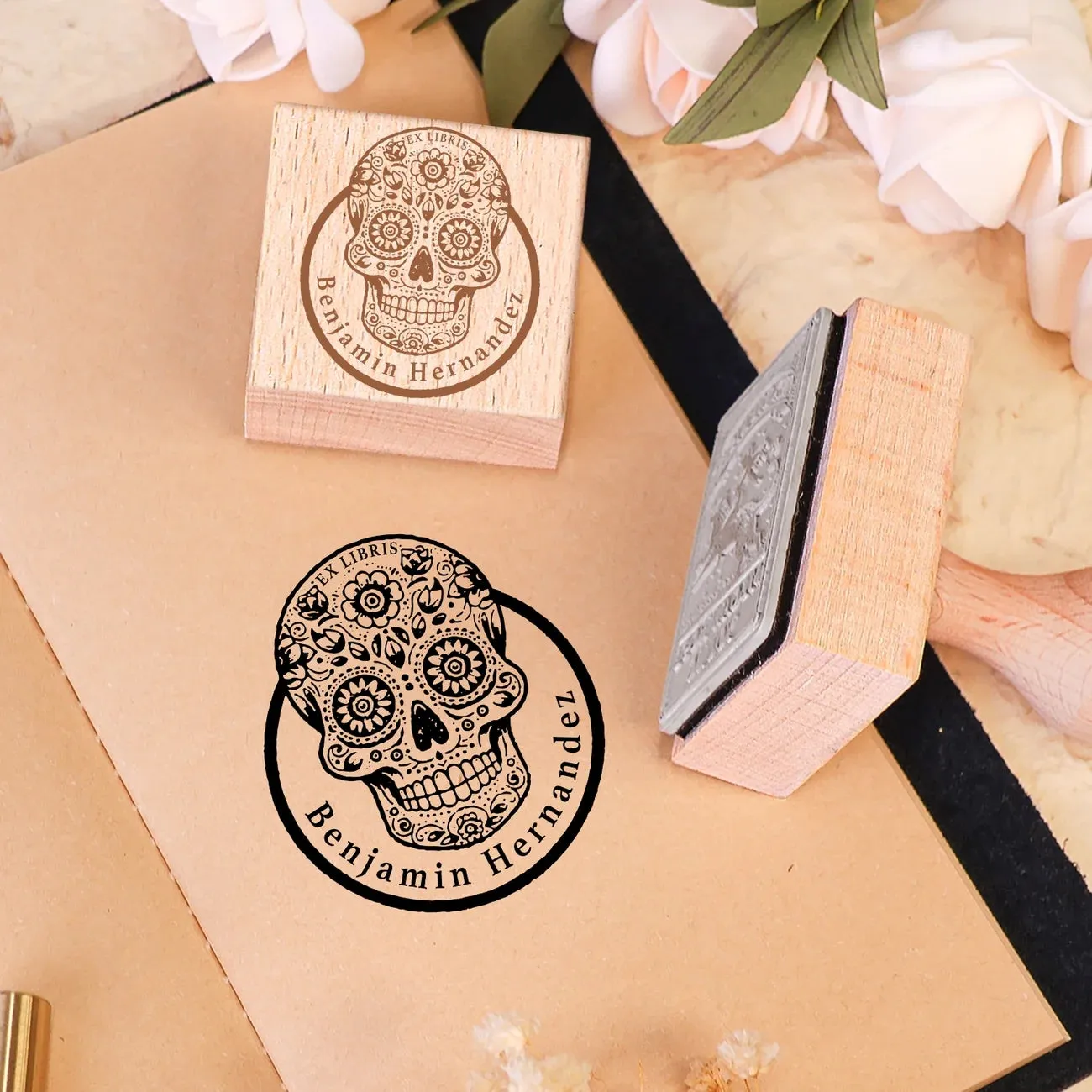 Custom Character Series Book Wooden Rubber Stamps (8 Designs)