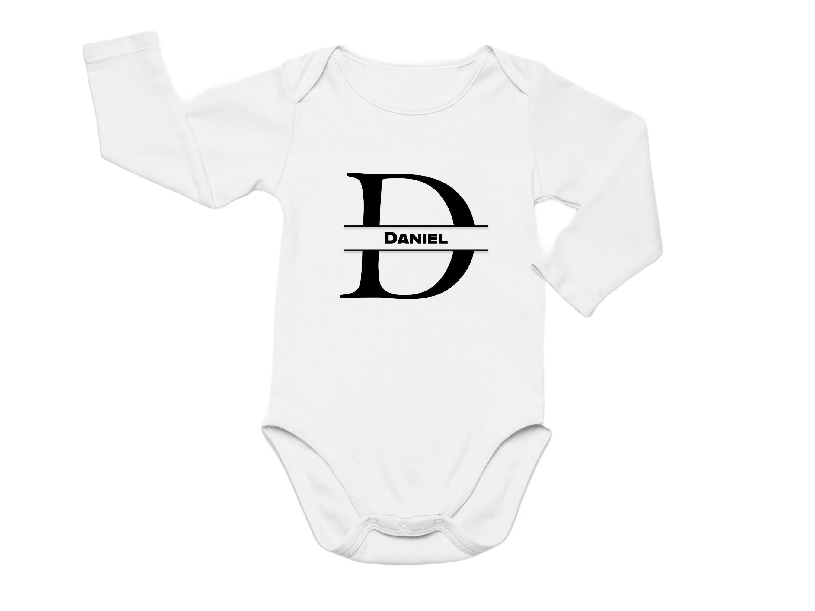 Custom Kids Tshirt Gift for Toddler Boys With Initials D on T-shirt