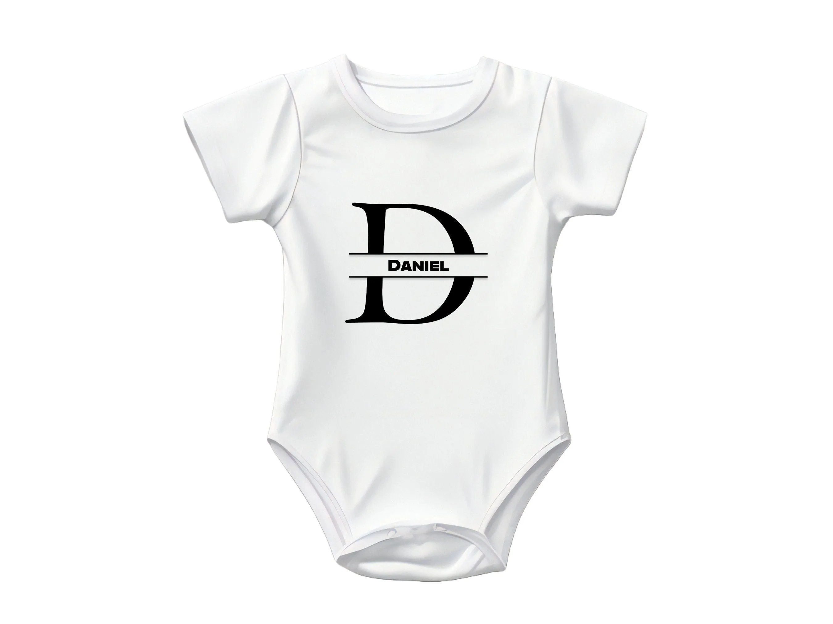 Custom Kids Tshirt Gift for Toddler Boys With Initials D on T-shirt