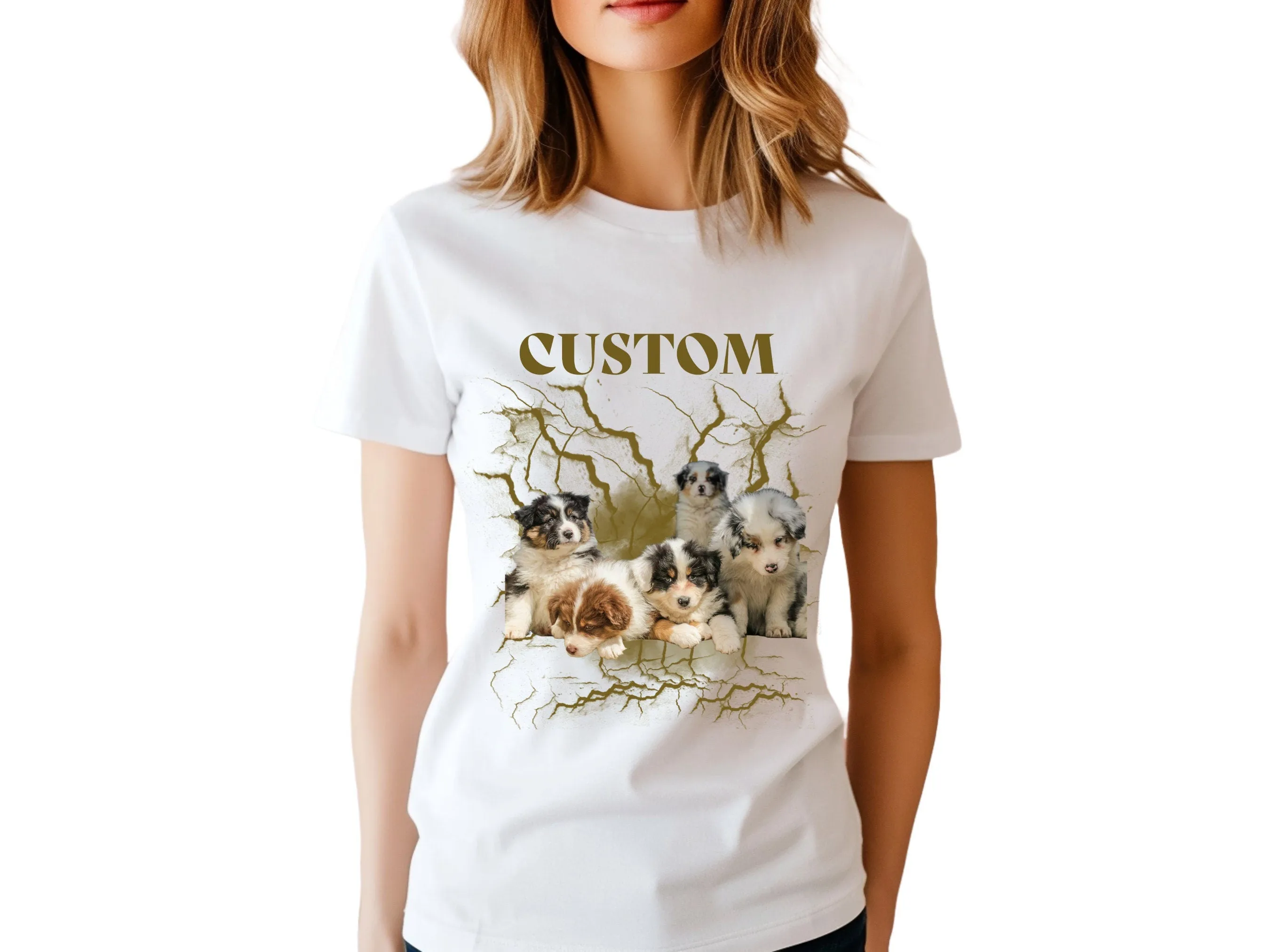 Custom Pet Portrait Dog Shirt Gift For Dog Mom