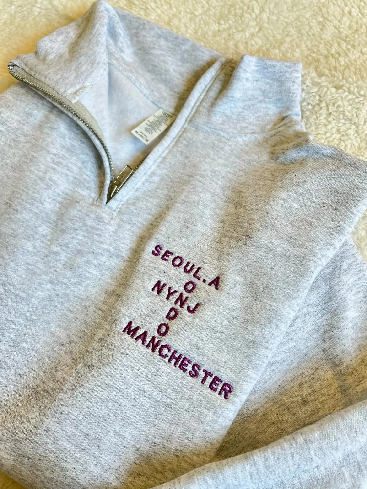 Custom Quarter Zip | Personalized Text & Logo | Thanksgiving & Christmas gift