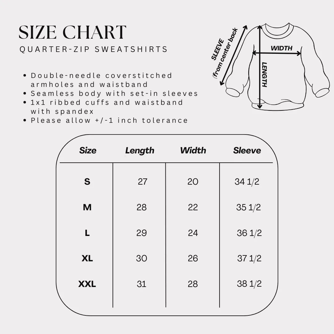 Custom Quarter Zip | Personalized Text & Logo | Thanksgiving & Christmas gift