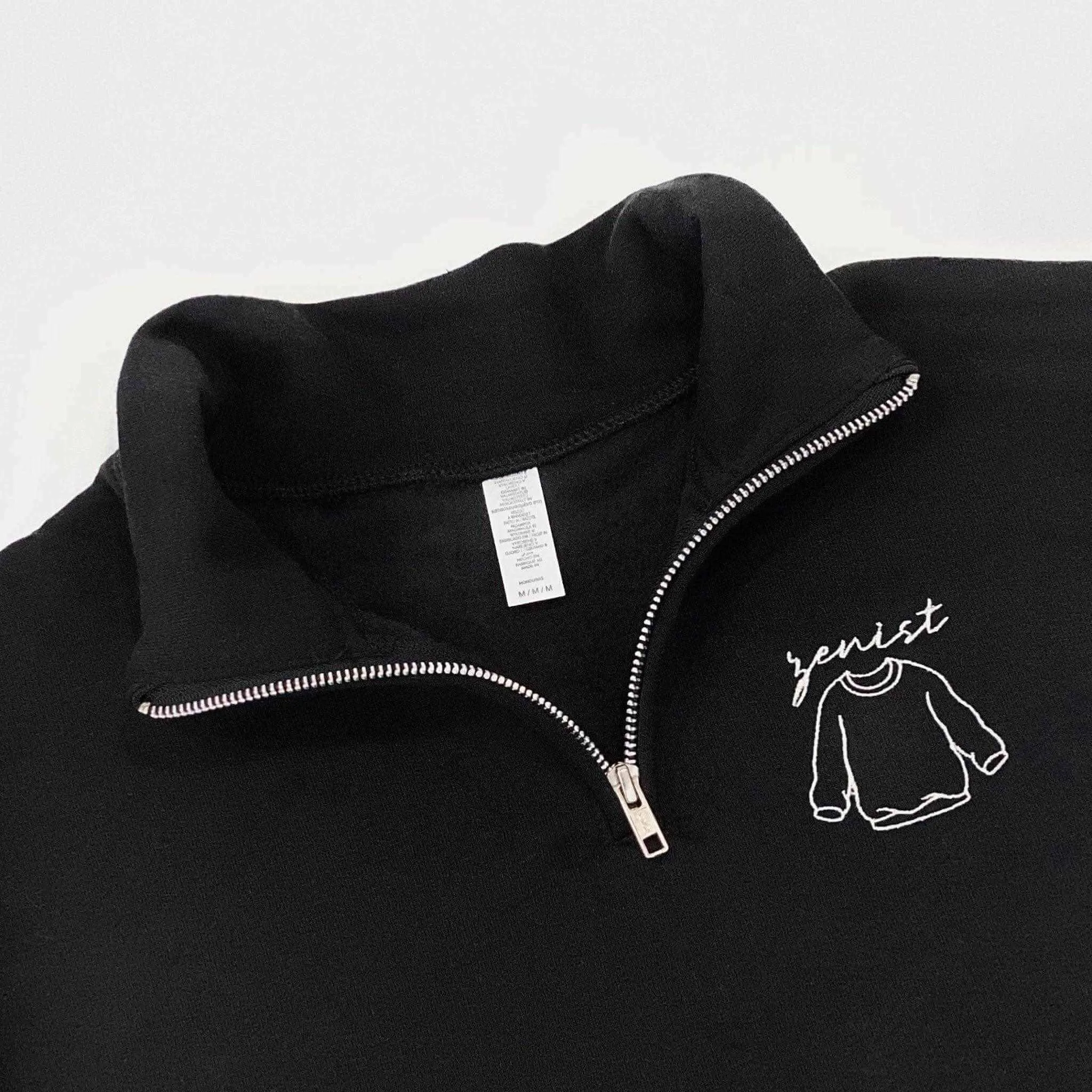 Custom Quarter Zip | Personalized Text & Logo | Thanksgiving & Christmas gift