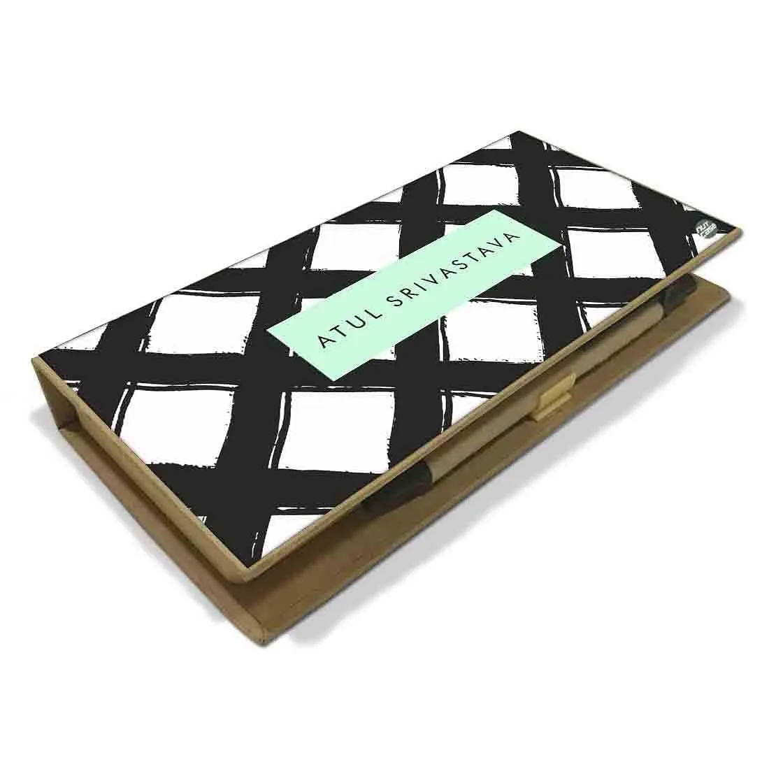 Custom Stationery Kit for Office Desk Organizer  - Black Lines