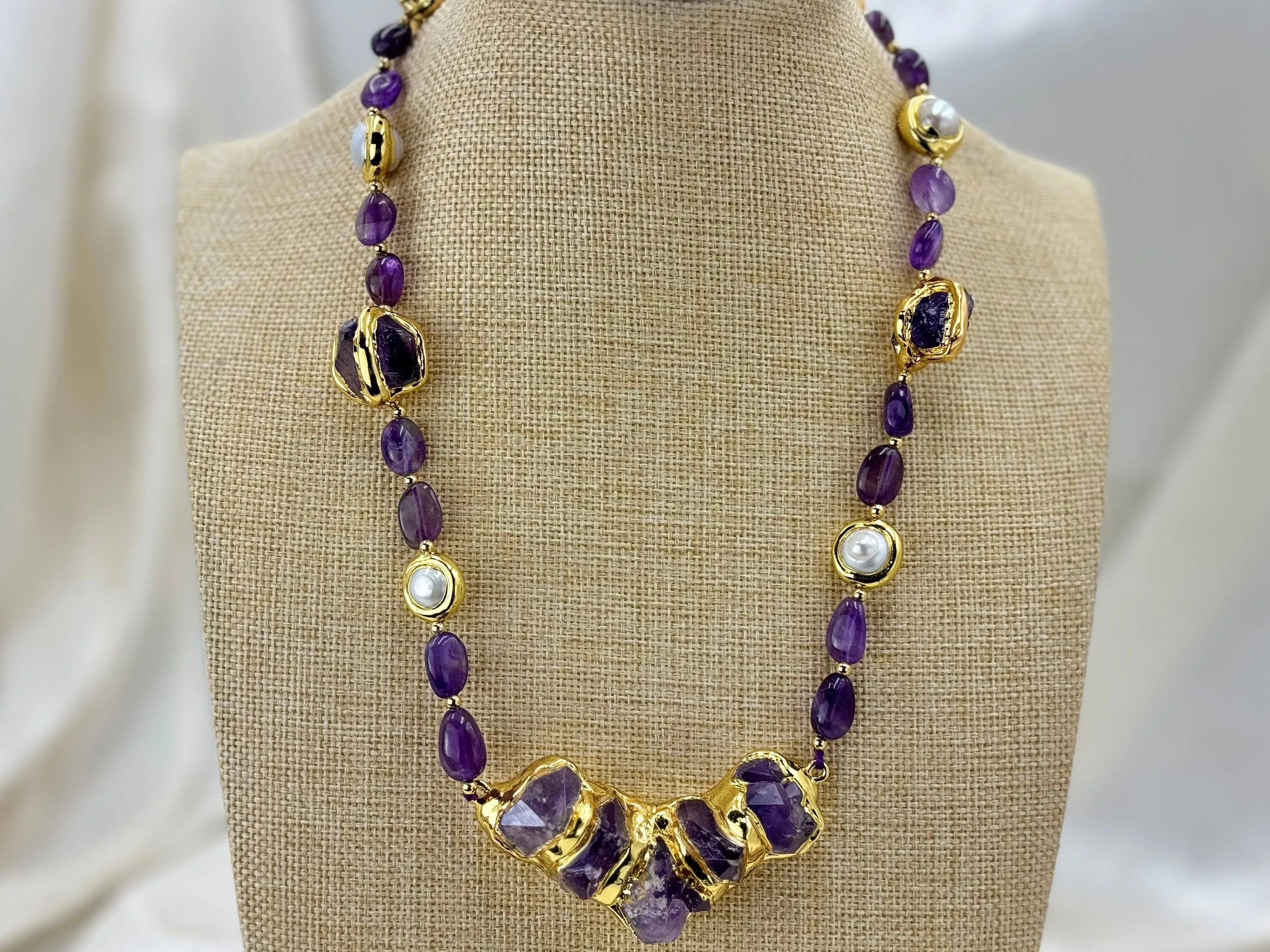 Dainty Amethyst Gemstone Necklace