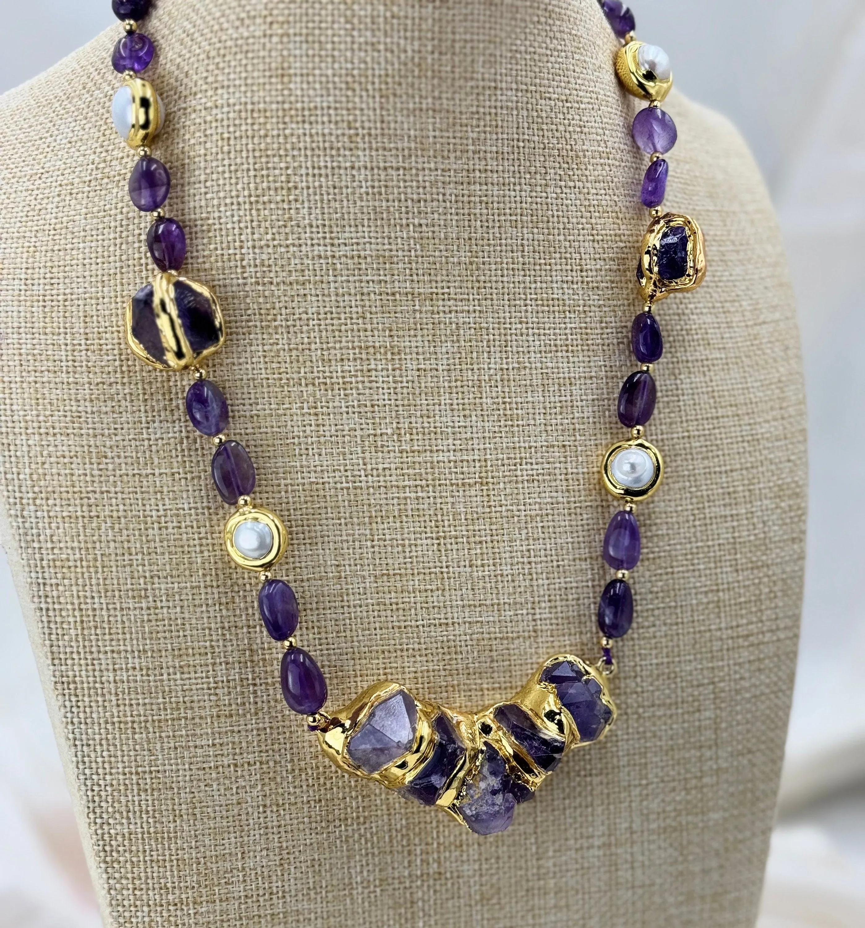 Dainty Amethyst Gemstone Necklace