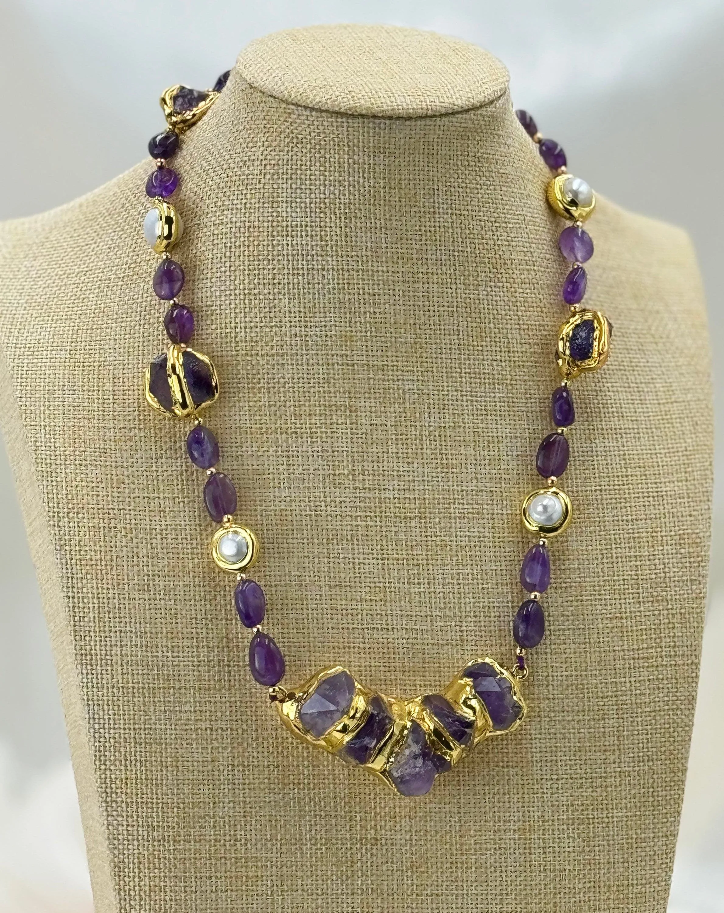 Dainty Amethyst Gemstone Necklace