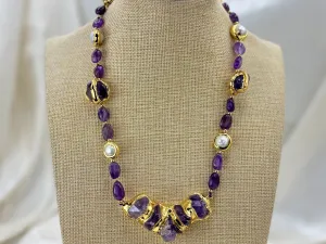 Dainty Amethyst Gemstone Necklace