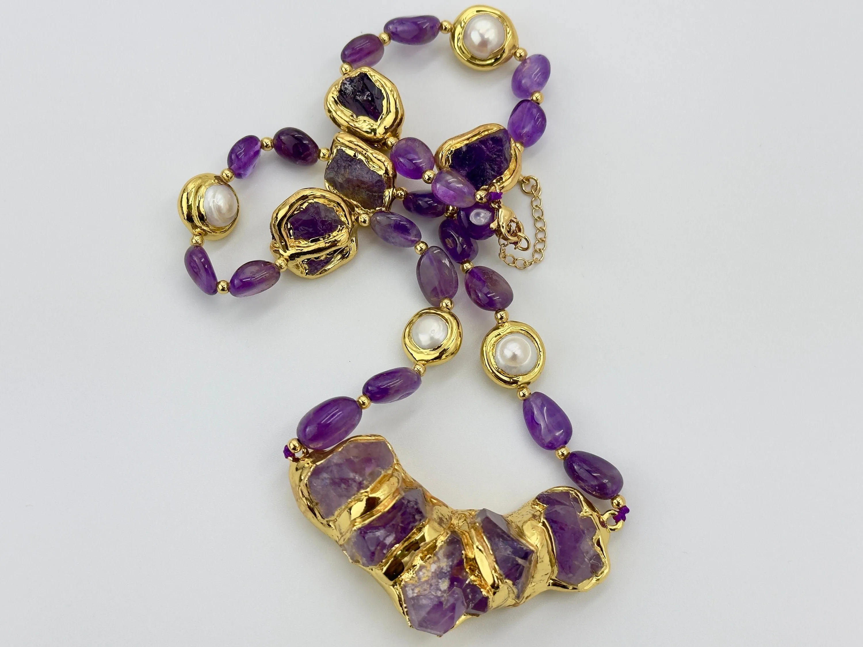 Dainty Amethyst Gemstone Necklace