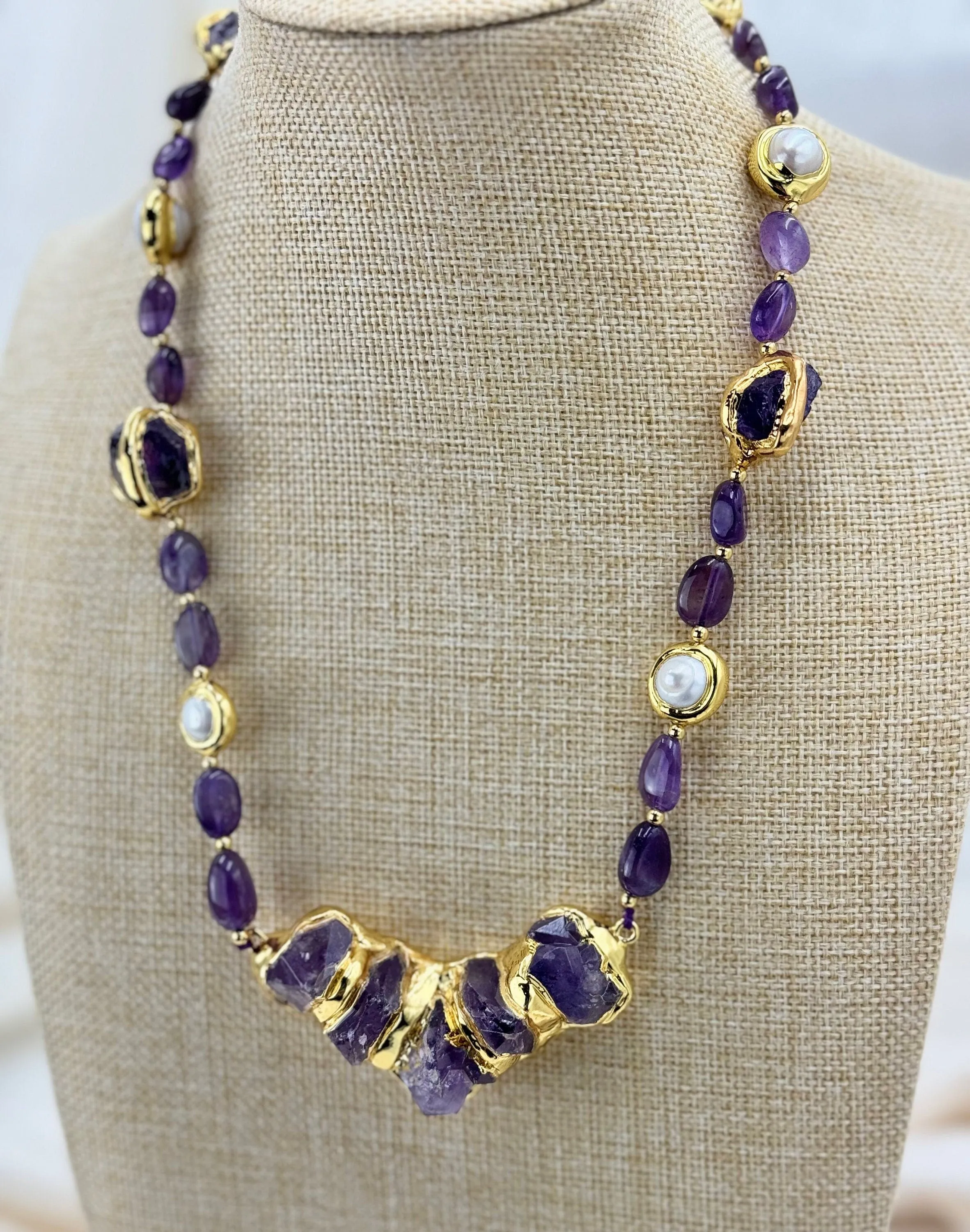 Dainty Amethyst Gemstone Necklace