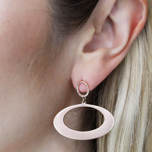 Designer Rose Gold Earrings