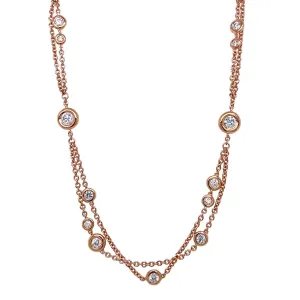 Double Chain Diamond by the Yard Necklace