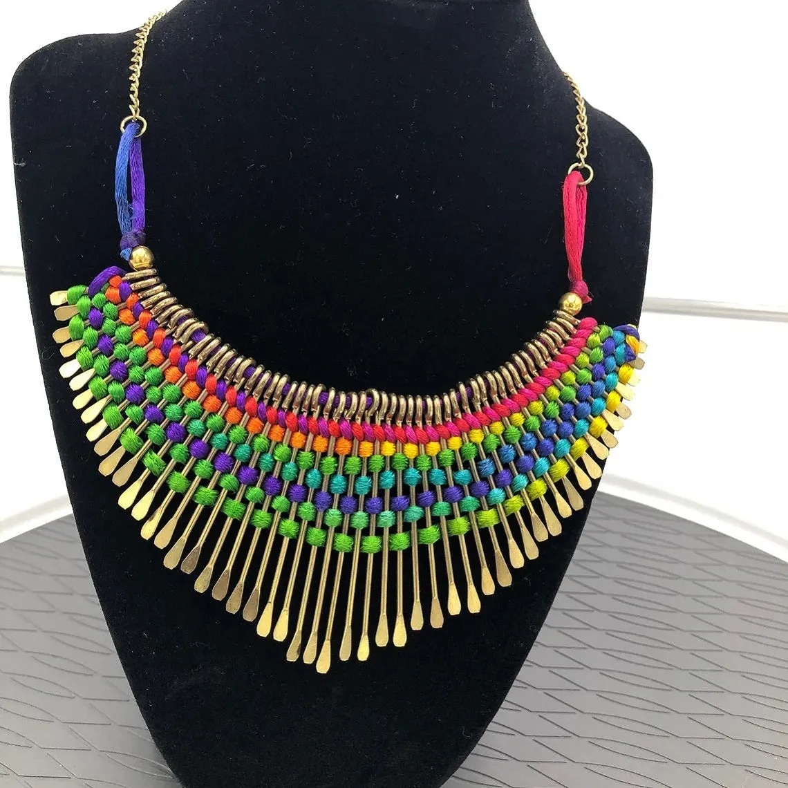 Egyptian Antique Statement Choker Necklace