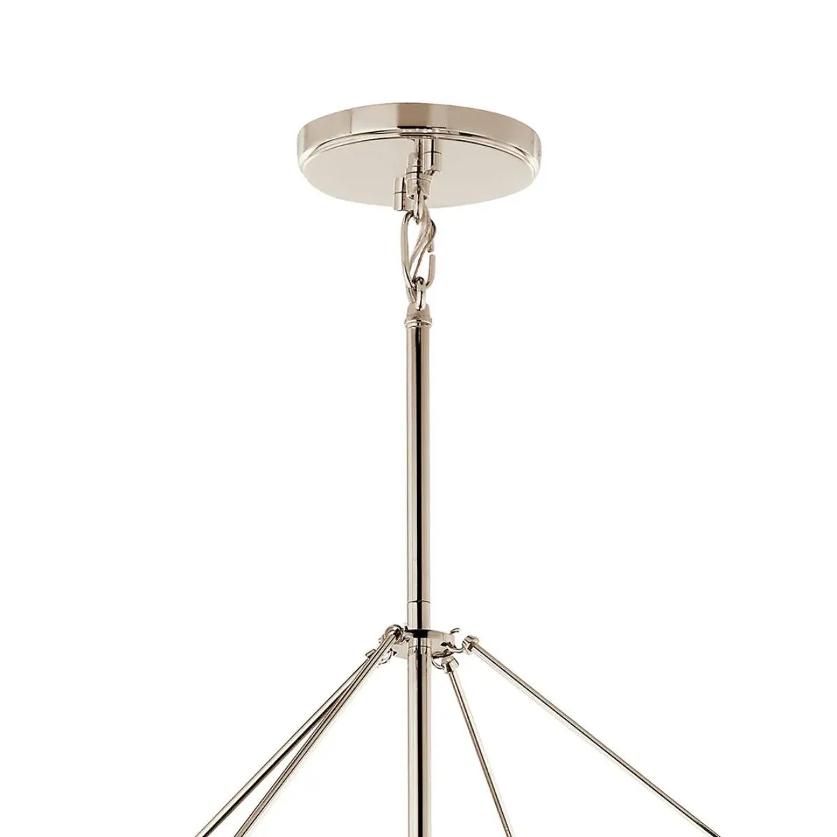 Eisley 40" 8-Light Pendant Light, Black and Polished Nickel Finish