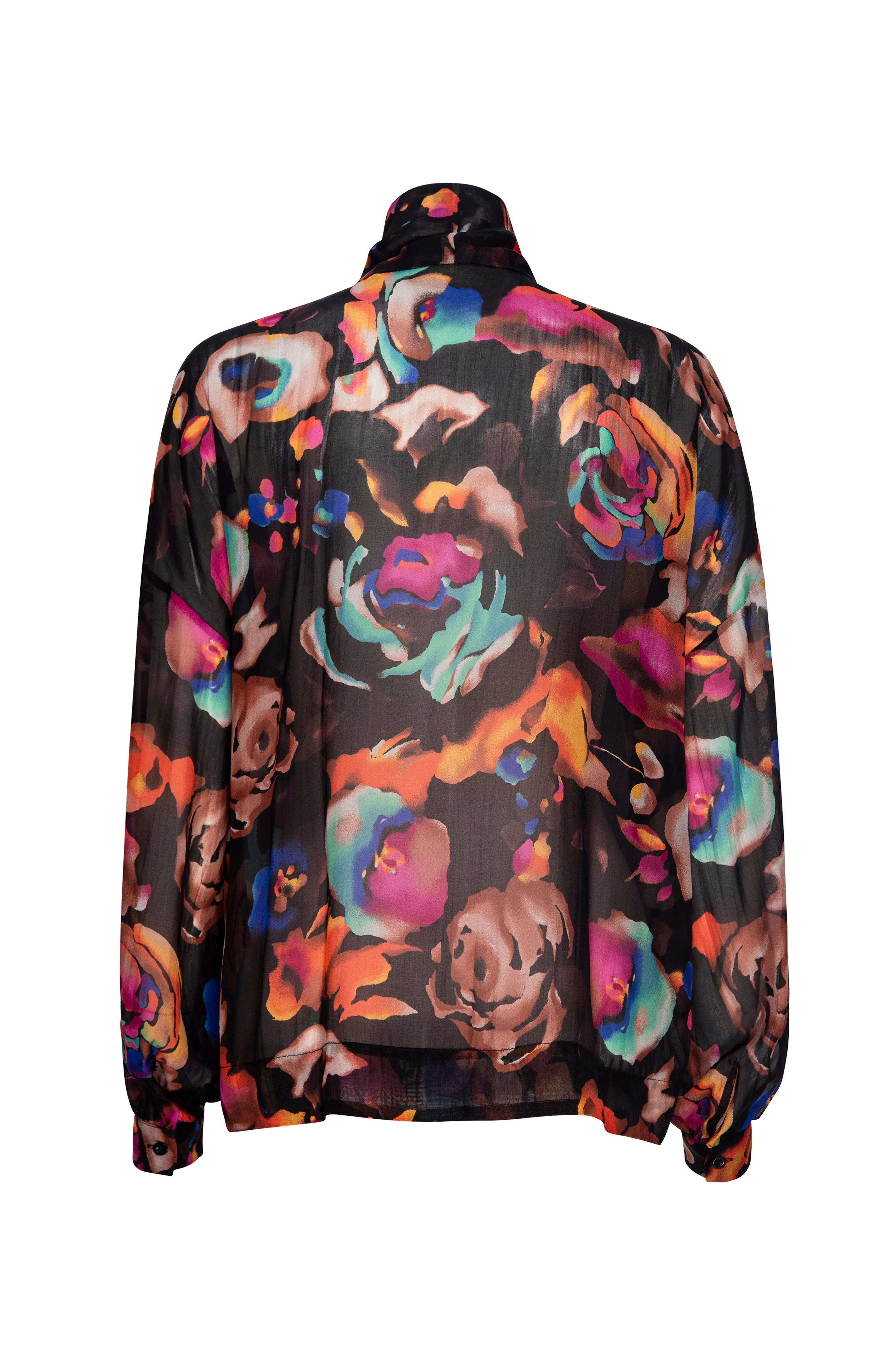 Electric Garden Tie Blouse