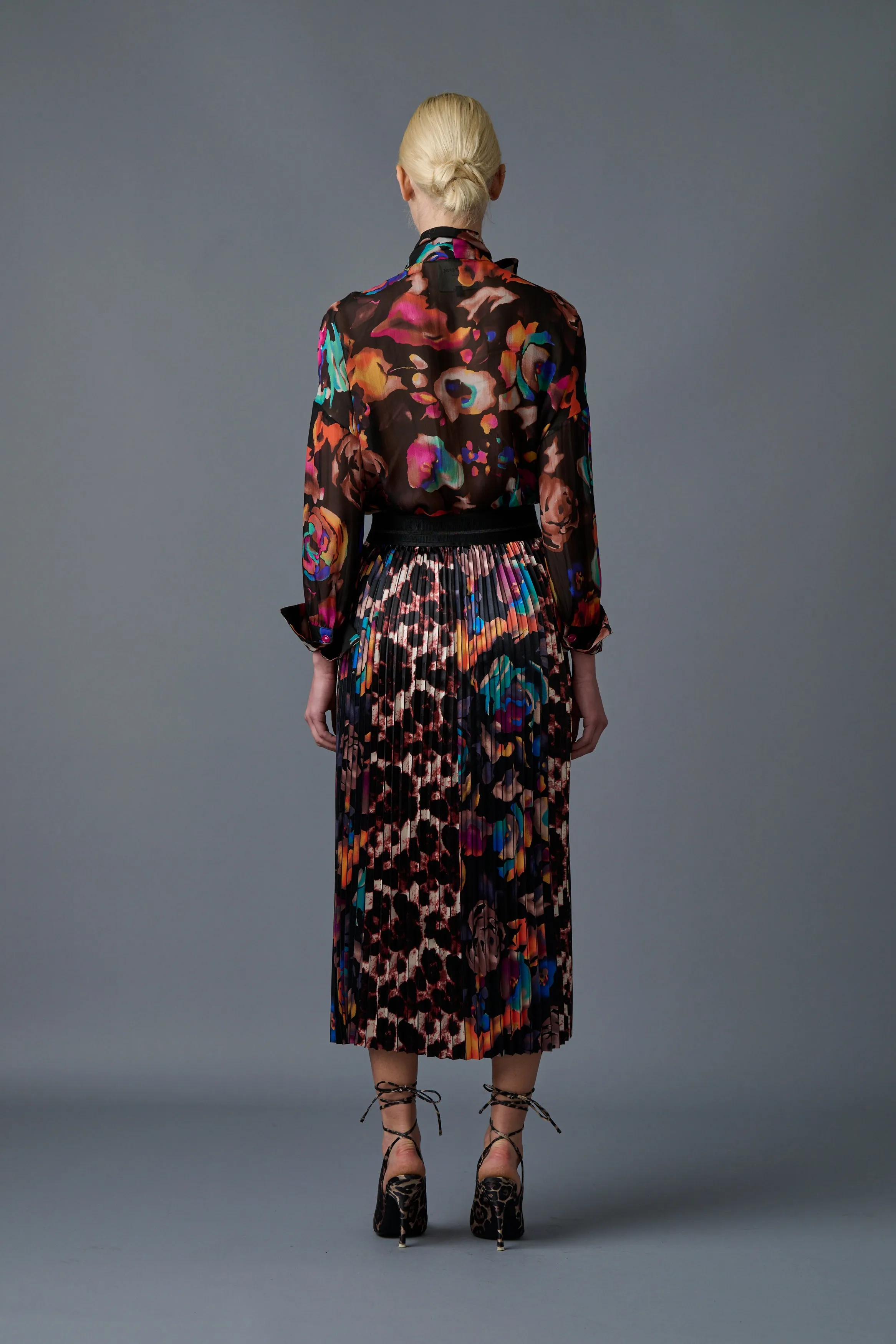 Electric Garden Tie Blouse