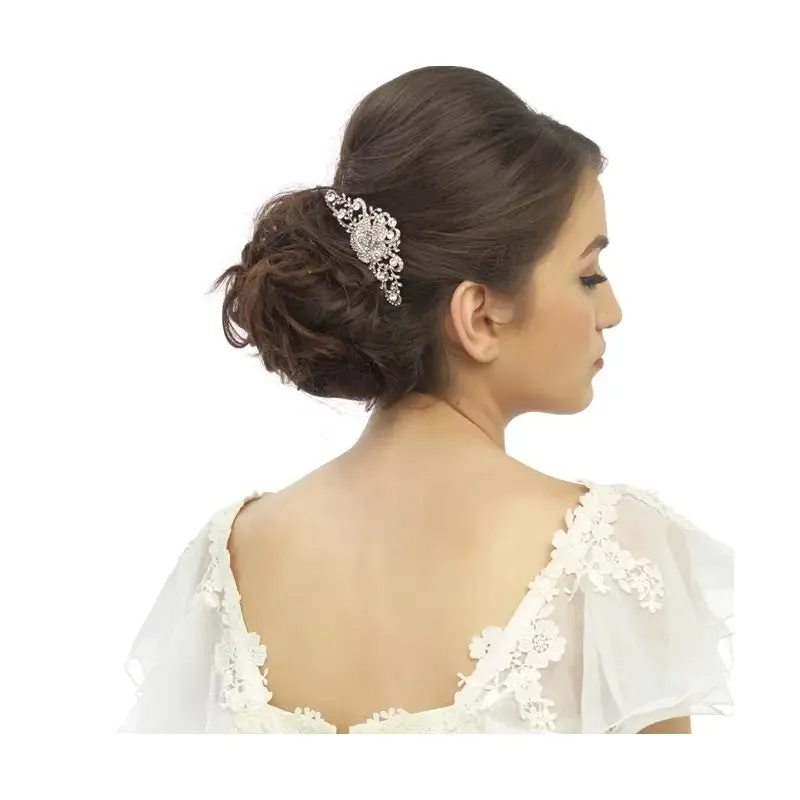 Elegant Pearl and Crystal Vintage Inspired Bridal Hair Comb