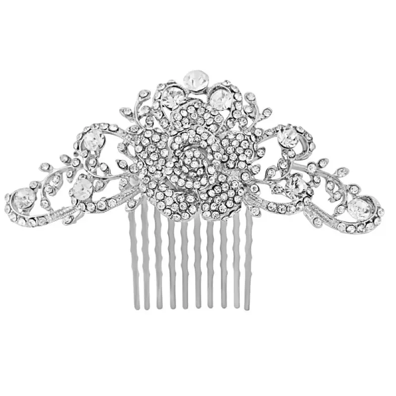 Elegant Pearl and Crystal Vintage Inspired Bridal Hair Comb
