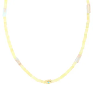 Eye Talisman Yellow Beads Choker