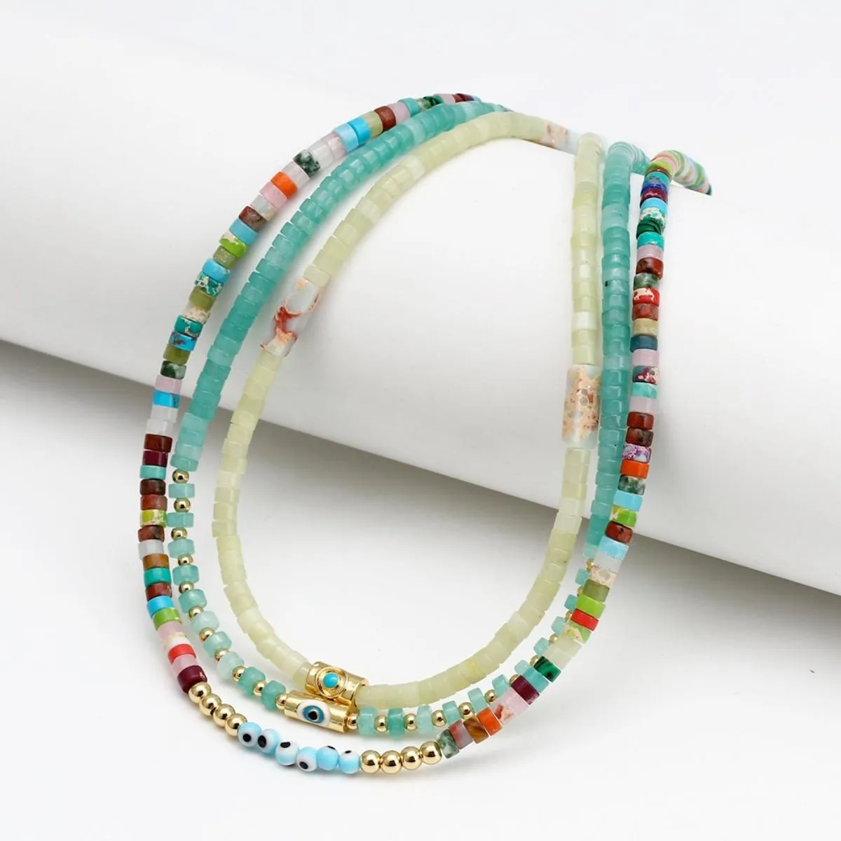 Eye Talisman Yellow Beads Choker