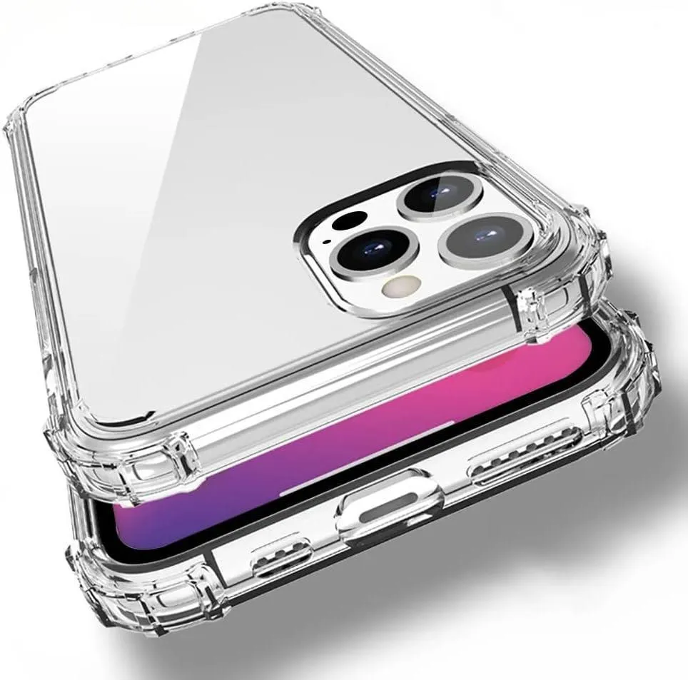 For Apple iPhone 15 Hybrid Gel Four Corner Cushion Case Shockproof