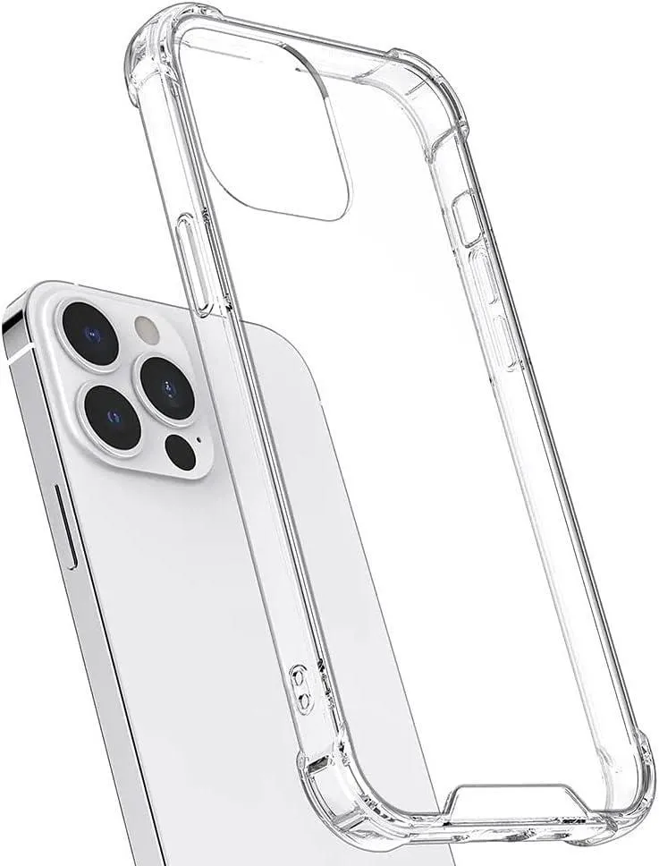 For Apple iPhone 15 Hybrid Gel Four Corner Cushion Case Shockproof