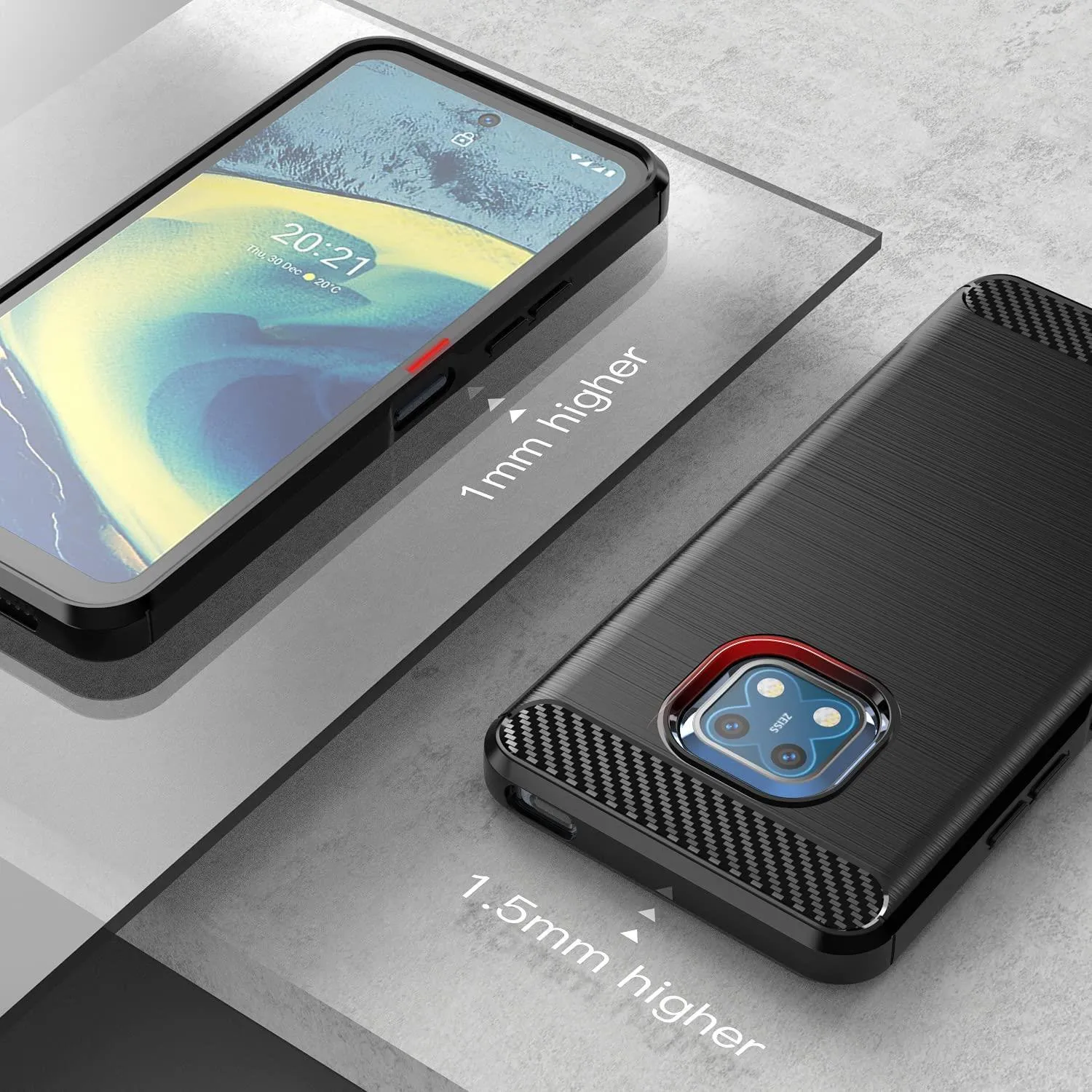 For NOKIA XR20 Armour Shockproof Gel Case Silicone Cover Case Thin