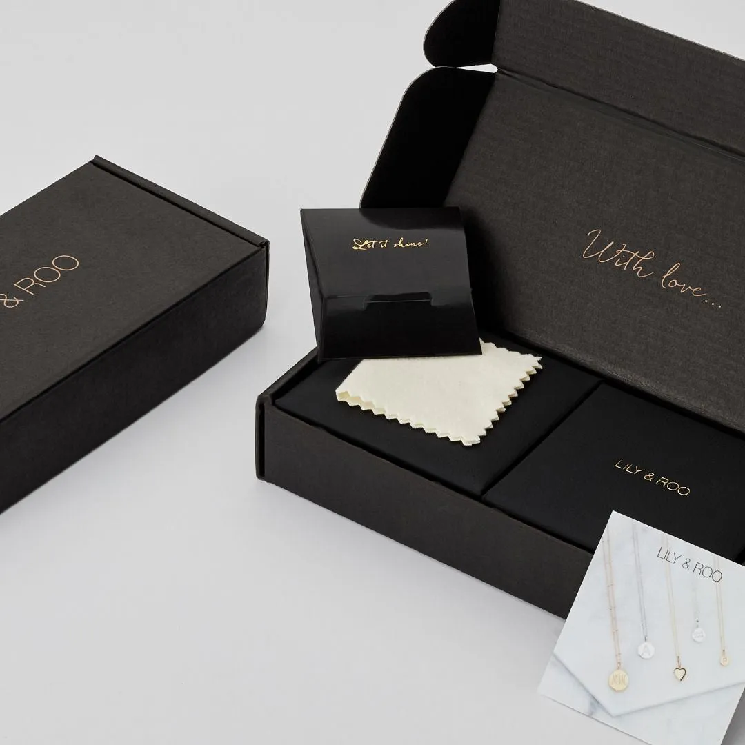 Gold Small Pearl Initial Letter Choker